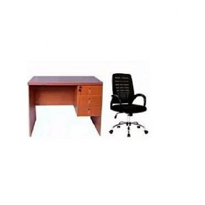 Modern Office Table With Leather Swivel Chair